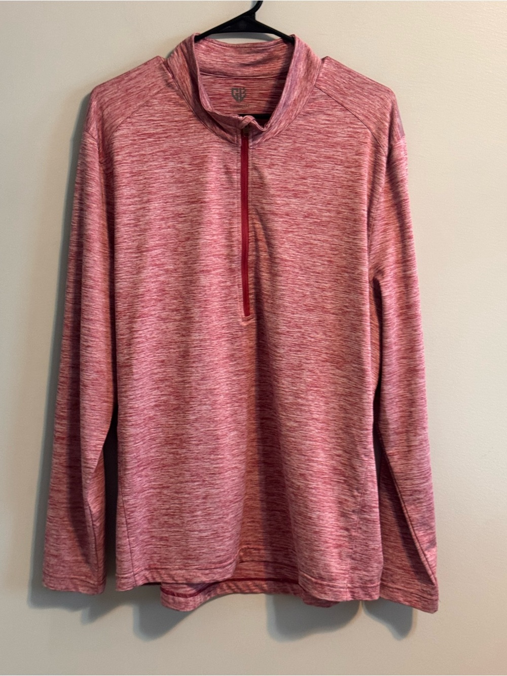Graham Luxe Men's XL Performance 1/4 Zip Pullover Red Heather Golf